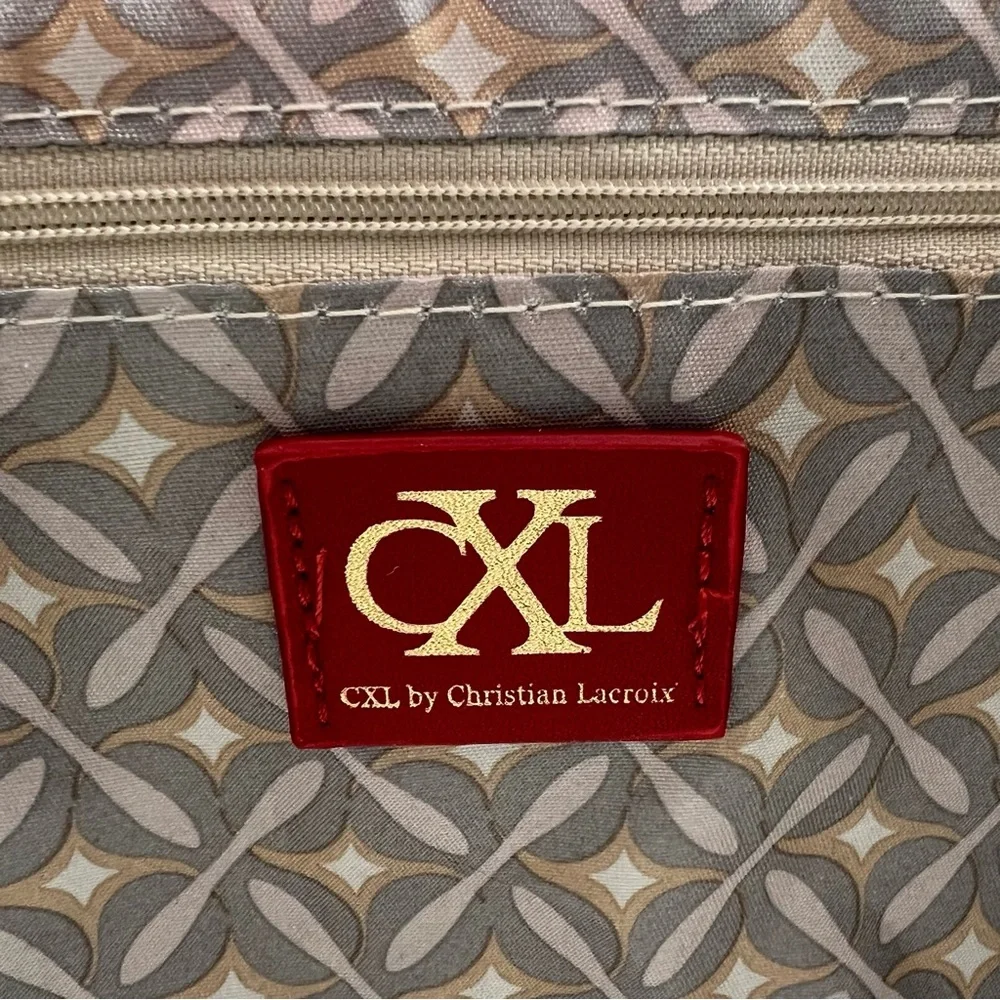 NWT CXL by Christian Lacroix‎ Clara Embossed Logo Shoulder Bag Red